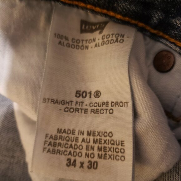 Levi's 501 Straight Leg 34x30 - Picture 4 of 8